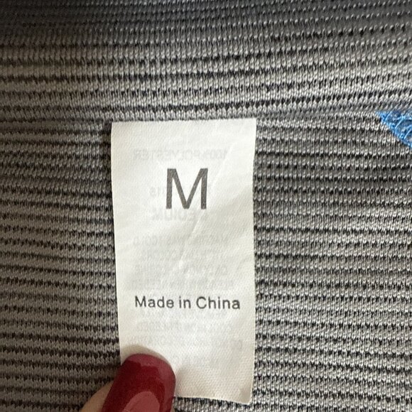 AT&T Employee Uniform Grey Blue Reversible 1/4 Zip Pullover Sweater Med - Picture 4 of 9